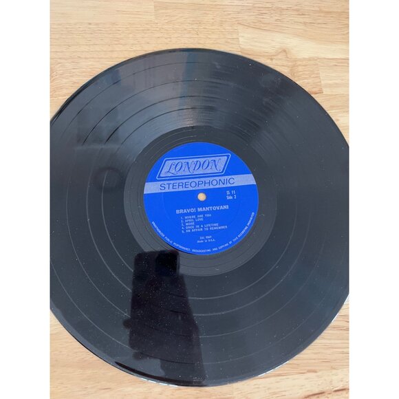 Bravo, Mantovani Stereo Vinyl Record London Records SS 11 Vintage Album - Picture 3 of 4